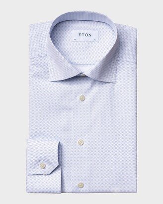 Men's Contemporary-Fit Micro-Print Dress Shirt