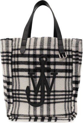 Checkered Logo Patch Tote Bag