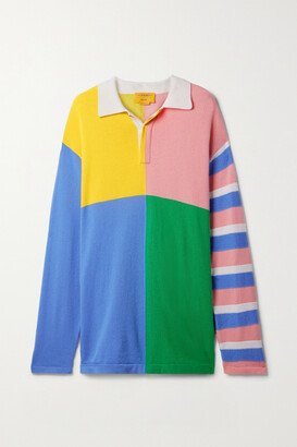 Guest In Residence - Oversized Color-block Cashmere Sweater - Blue