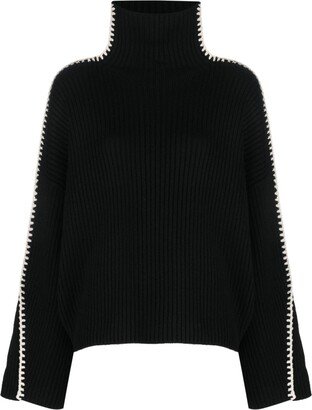 Ingrid ribbed-knit turtleneck sweater