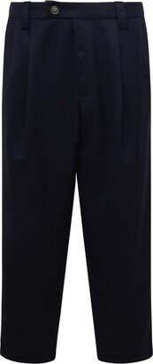 Cropped Straight-Leg Tailored Trousers-AA