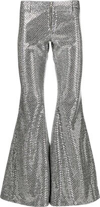 Sequinned Flared Trousers