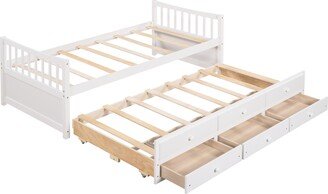 Daybed with Trundle and Drawers, Twin Size-AA