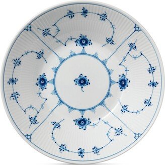 Blue Fluted Plain Pasta Bowl