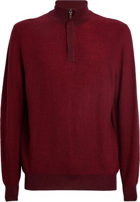 Wool Quarter-Zip Sweater-AB