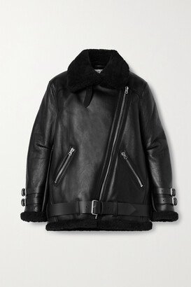 Velocite Leather-trimmed Shearling Jacket - Black