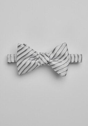 Men's Metallic Stripe Pre-Tied Bow Tie