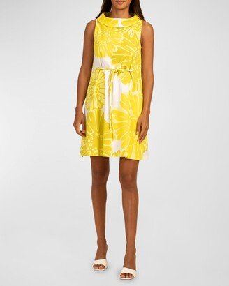 Thoreau Printed Short Dress with Tie Waist