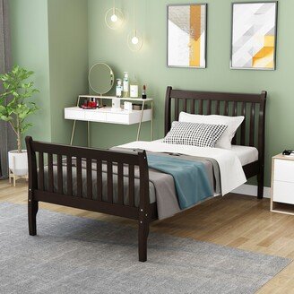 Unbrand Platform Bed Frame Mattress Foundation with Wood Slat Support