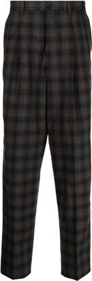 Checked Straight-Leg Trousers-AA