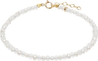 White April Birthstone Quartz Bracelet