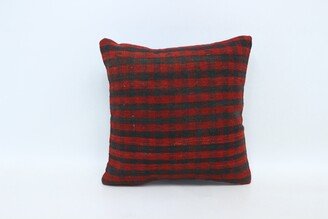 Kilim Pillow Cover, Throw Cases, Red Cushion, Striped Monogrammed 10670