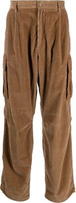 Corduroy Wide-Leg Trousers-AE