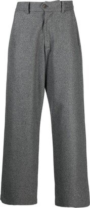 Wool-Blend Straight-Leg Trousers-AA