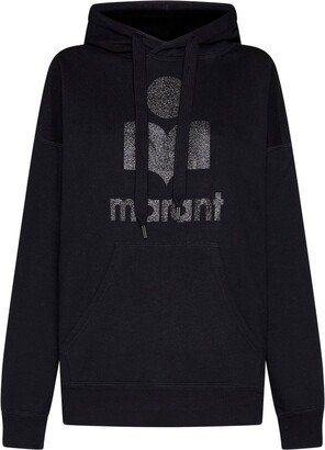 Logo Printed Long-Sleeved Hoodie-AC