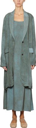 Long Sleeved Single Breasted Coat-AB