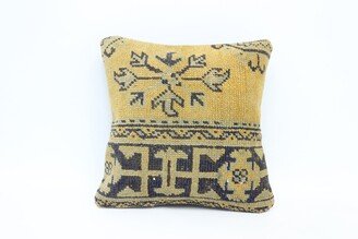 Designer Pillows, Turkish Pillow, Personalized Gift, Yellow Rug Pillow Cover, Upcycled Throw 6813