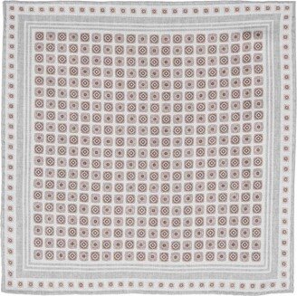 Geometric-Print Silk Pocket Square