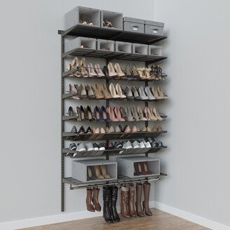 Elfa Classic 4' Shoe Wall Solution Graphite