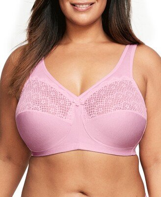 Women's Full Figure Plus Size Magic Lift Moisture Control Wirefree Bra