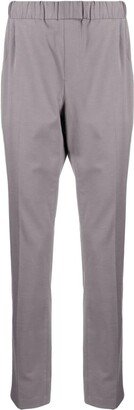 Straight-Leg Elasticated-Waist Trousers