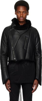 Black Zipped Leather Jacket