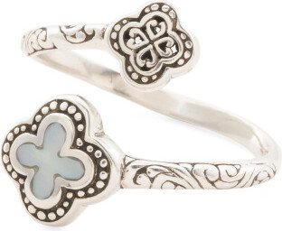 TJMAXX Sterling Silver Clover Bypass Ring