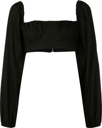 Reinaldo Lourenço Long-Sleeve Cropped Top