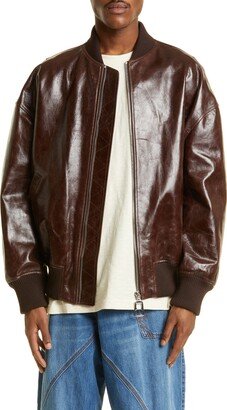 Puller Leather Bomber Jacket