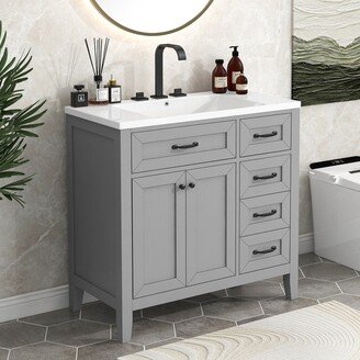 GEROJO 36 Bathroom Vanity with Sink Combo and Drawers