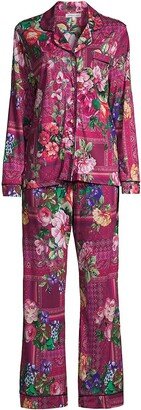 Bethia Floral-Print Cotton Pajama Set