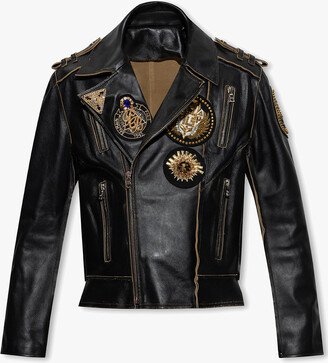 Leather Jacket - Black-AJ