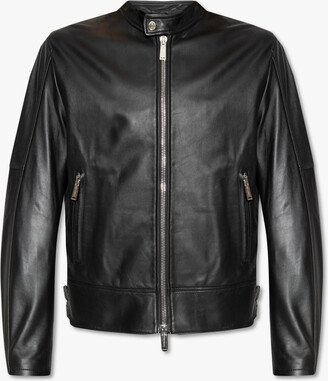 Leather Jacket - Black-AA