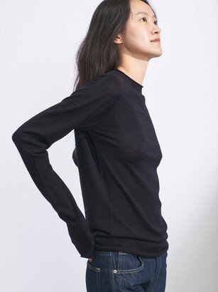 Raw-trim Merino-wool Crew-neck Sweater