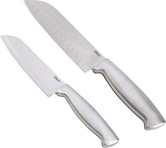 Baldwyn 2 Piece Stainles Steel Santoku Knife Set