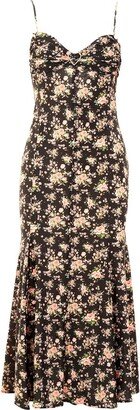 Lou Allover Floral Printed Bustier Dress