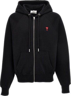 de Coeur Logo Embroidered Zip-Up Hoodie