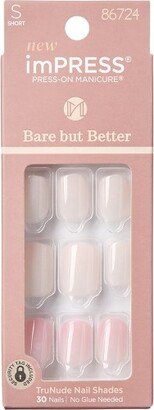 imPRESS Press-On Manicure Bare But Better Press-On Manicure Fake Nails - Effortless Finish - 30ct