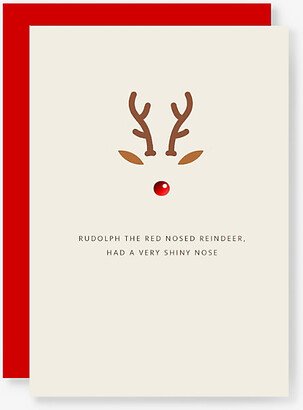 Selfridges Edit Rudolph Graphic-print Recycled-paper Greetings Card Pack of six 17cm x 12cm