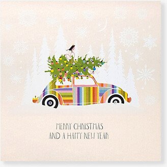Selfridges Edit Merry Christmas And A Happy New Year Crystal-embellished Christmas Card 16.5cm x 16.5cm-AA