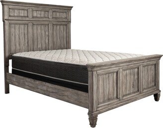 CDecor Hutchinson Grey Panel Bed with Tall Headboard