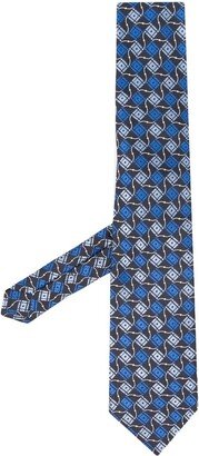 Geometric-Pattern Pointed Tip Tie-AA