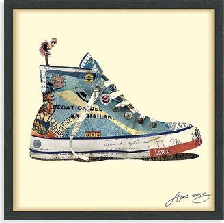 High Top Sneaker Glass, Paper & MDF Wall Art