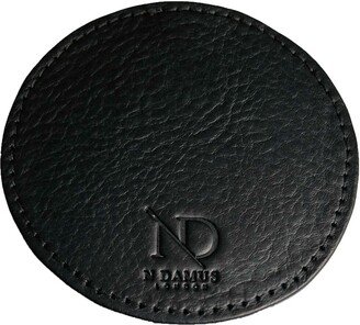 N'damus London Dulwich Black Leather Drink Coaster Set