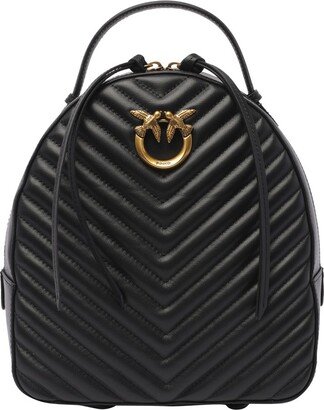 Logo Chevron Quilted Backpack