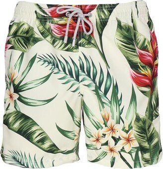 Gra[hic Printed Drawstring Swim Shorts