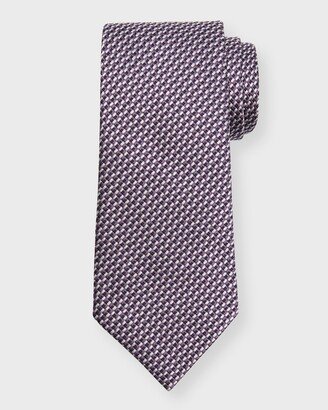 Men's Basketweave Silk Tie-AA