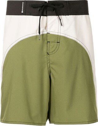 Colour-Block Panelled Surf Shorts