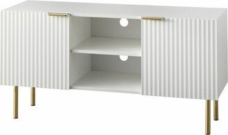 Russo Channel Front TV Stand for TVs up to 55 White - Lifestorey