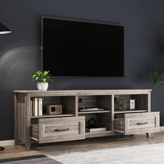 EDWINRAYLLC Multi-Functional TV Stand Console Table with Large Capacity Storage